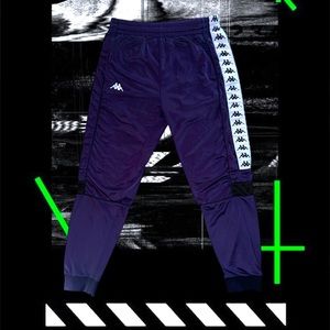 KAPPA 222 Alternating Banda Rastoriazz Trackpants (Blue/Black/White)